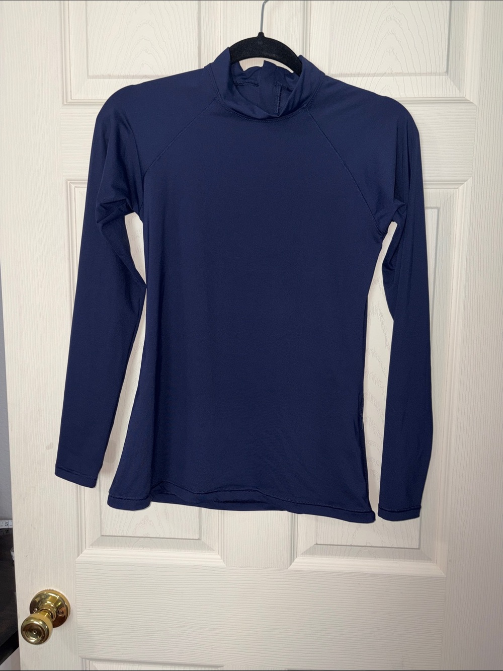 Athleta Navy Long-Sleeve Performance Mock Neck